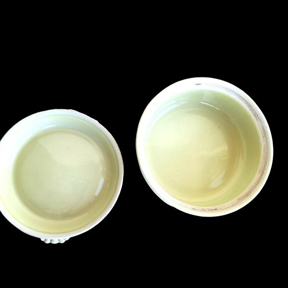 Vintage Halls China Ceramic Covered Casserole Dish 1940s Autumn Floral Design - Picture 10 of 11